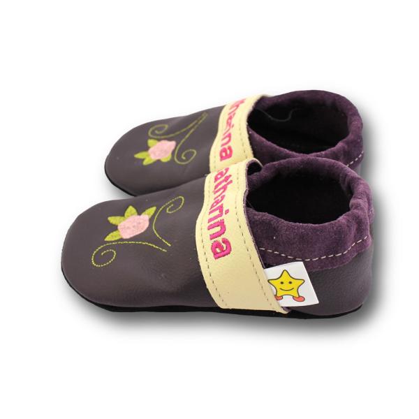 Krabbelschuhe mit Rose