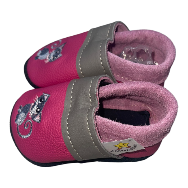 Lauflernschuhe Katze auf pink