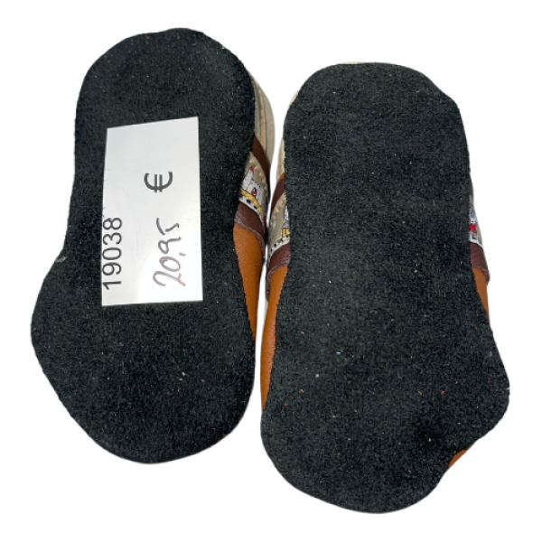 Lauflernschuhe mit Webband Ritter auf braun