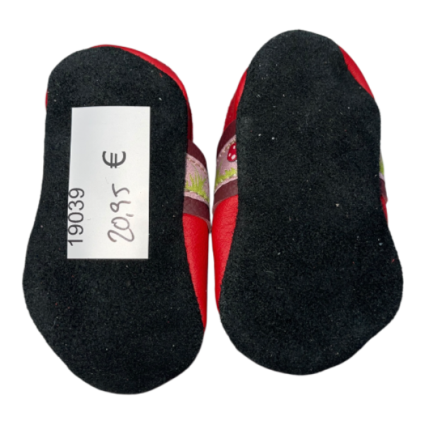Lauflernschuhe mit Webband Pilze auf rot