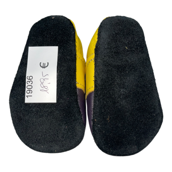 Lederschuhe schwarz und gelb mit Softbund