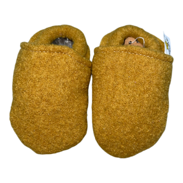 Wollwalkpuschen in senf