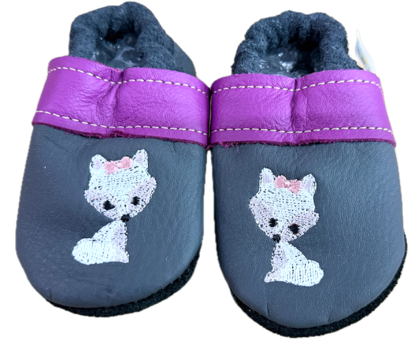 Lauflernschuhe schneefuchs auf Grau