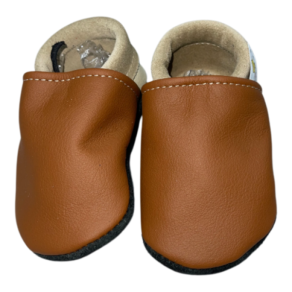 Krabbelschuhe braun/beige