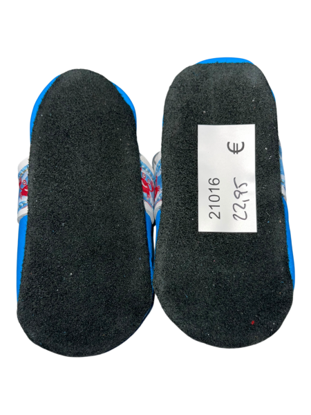 Lauflernschuhe in blau mit Webband Fische auf weiß