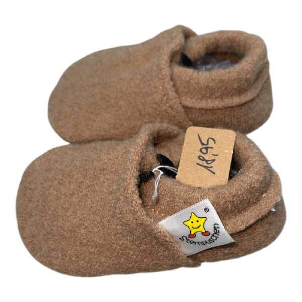 Wollwalkpuschen in camel