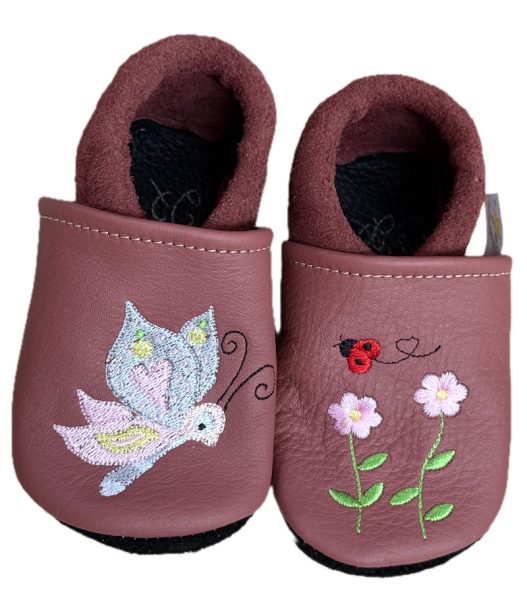 Krabbelschuhe Schmetterling & Blume