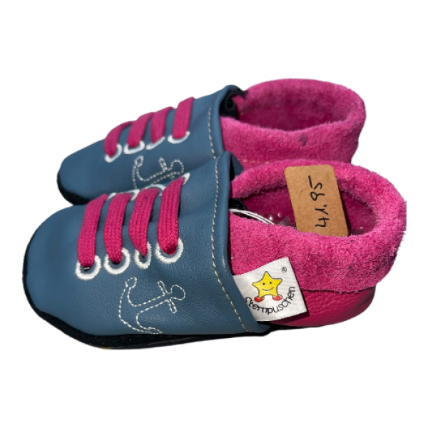 Lauflernschuhe Schnürchen mit Gummisohle Safty