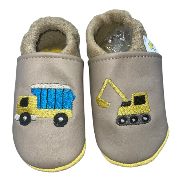 Lauflernschuhe Baustelle auf graubeige