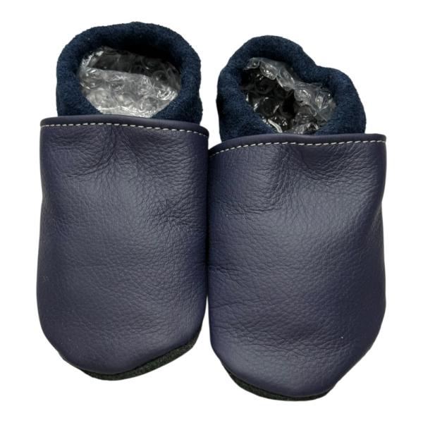 Lederpuschen Dunkelblau