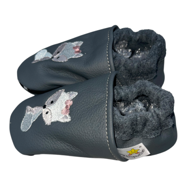 Lauflernschuhe Fuchs auf grau mit Stoppy