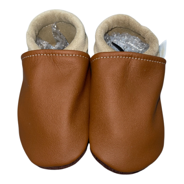 Krabbelschuhe in braun/beige