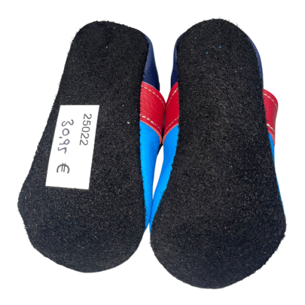 Lauflernschuhe Feuerwehr auf taubenblau