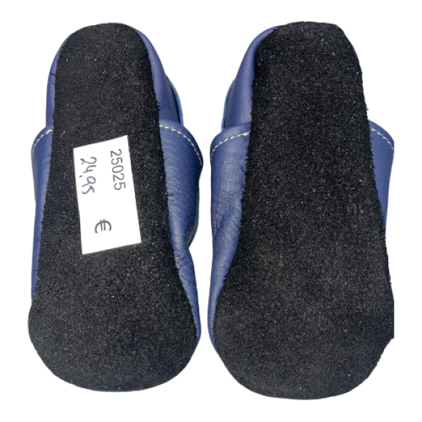Lederpuschen in blau