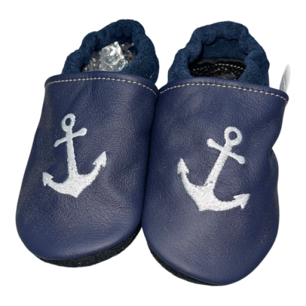 Lauflernschuhe Anker auf blau