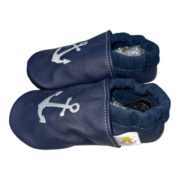 Lauflernschuhe Anker auf blau