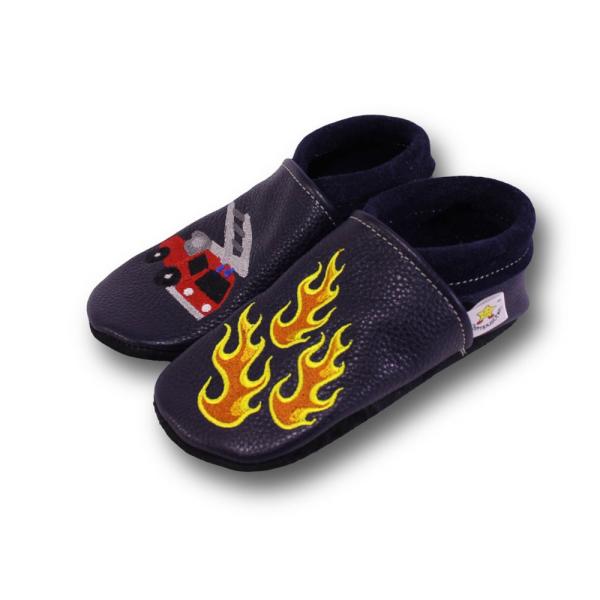Lederpuschen Feuerwehr Flamme