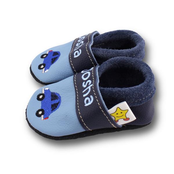 Lauflernschuhe kleines blaues Auto