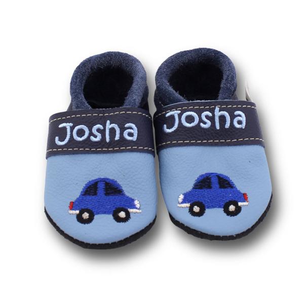Lauflernschuhe kleines blaues Auto
