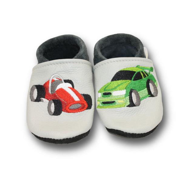 Krabbelschuhe Rennautos