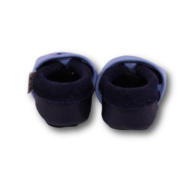 Krabbelschuhe kleines blaues Auto