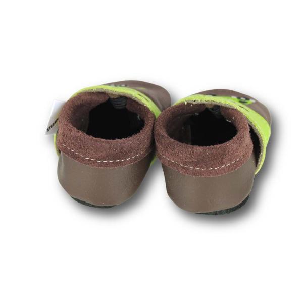 Krabbelschuhe Baustelle auf braun