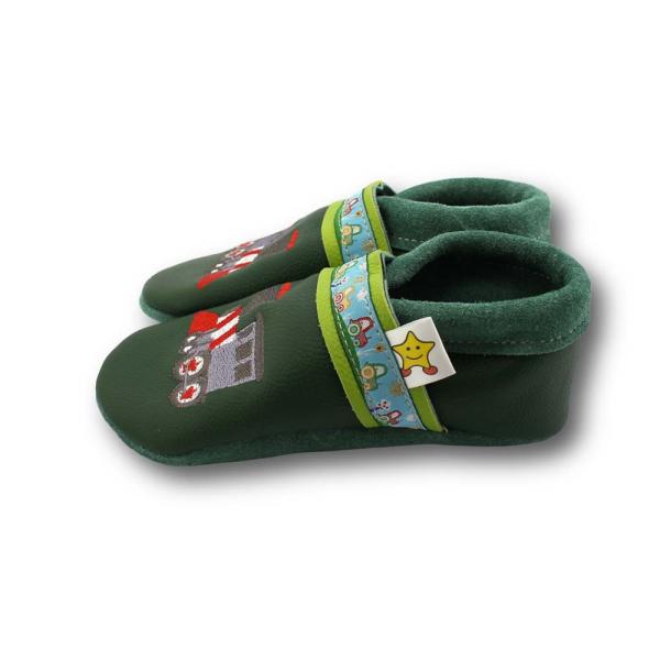 Krabbelschuhe Zug und Webband