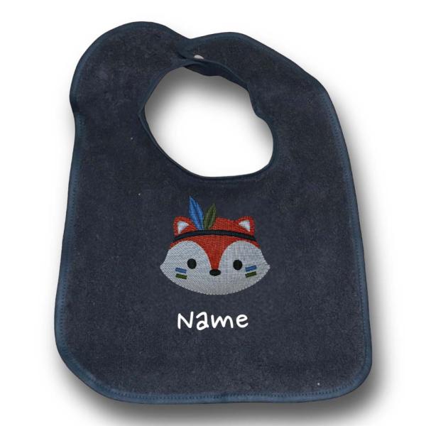 Kapuzenbadetuch Fuchs auf blau