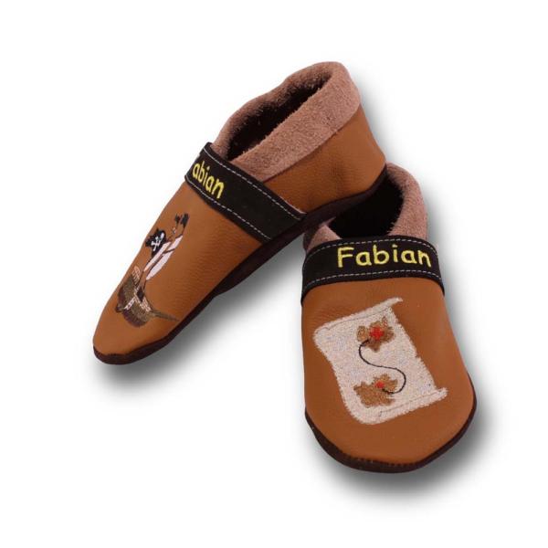 Krabbelschuhe Piratenschiff & Karte