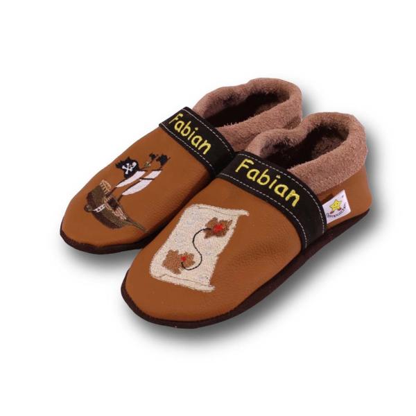 Krabbelschuhe Piratenschiff & Karte