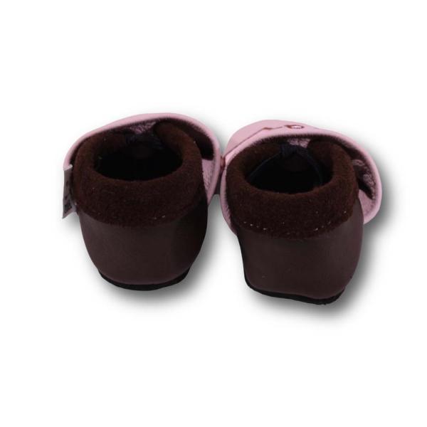 Lederpuschen Krone rosa