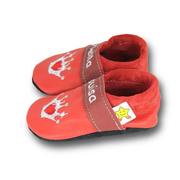 Krabbelschuh glitzer Krone