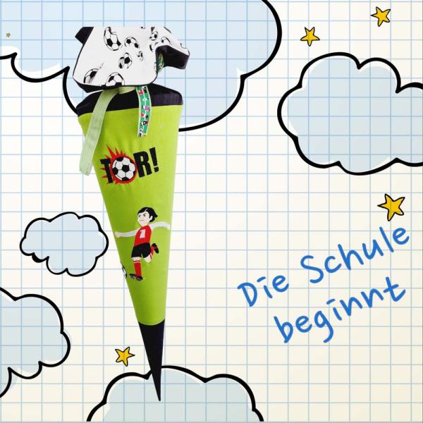 Schultüte Fußballer in verschiedenen Größen