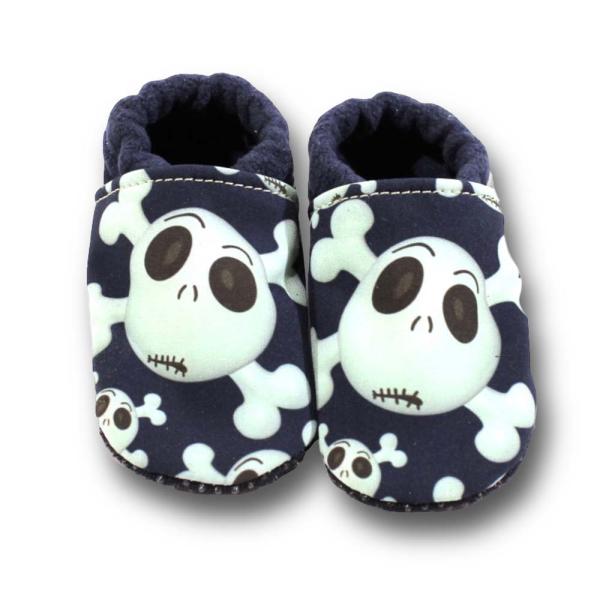 Vegane Kindergartenschuhe Totenkopf