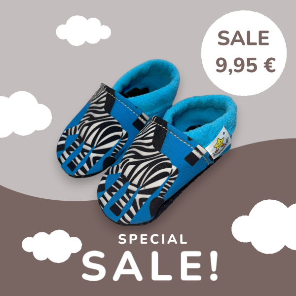 Vegane Krabbelschuhe ZEBRA
