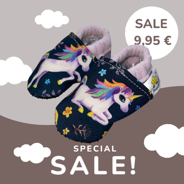 Vegane Krabbelschuhe EINHORN