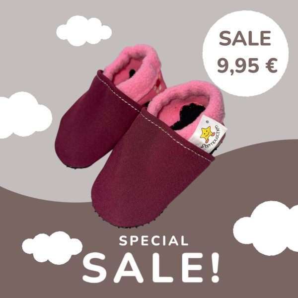 Vegane Krabbelschuhe BORDEAUX