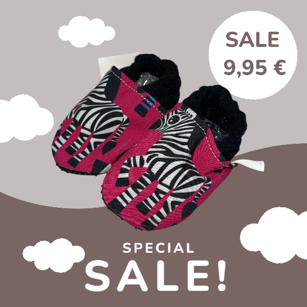 Vegane Krabbelschuhe ZEBRA