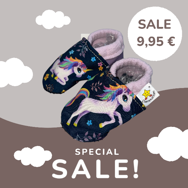 Vegane Krabbelschuhe EINHORN