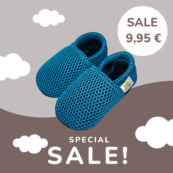 Vegane Netzgewebe Hausschuhe BLAU