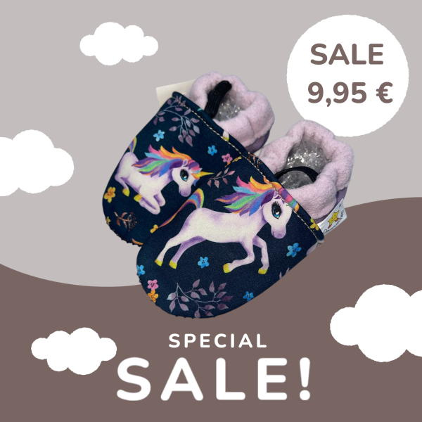 Vegane Krabbelschuhe EINHORN