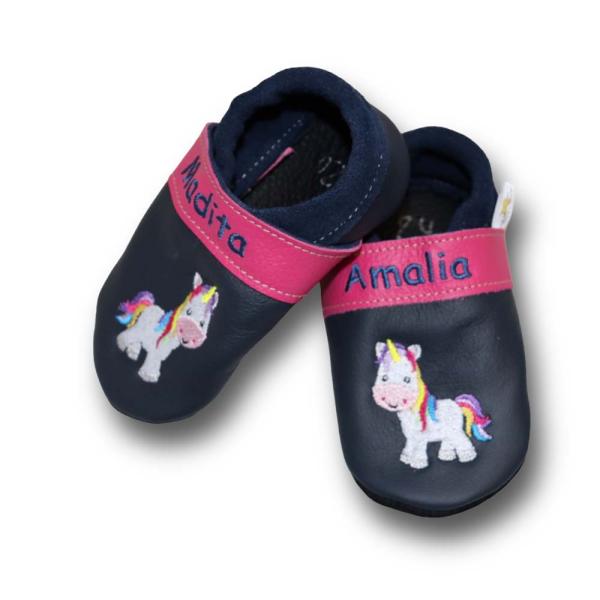 Lederpuschen Einhorn T403