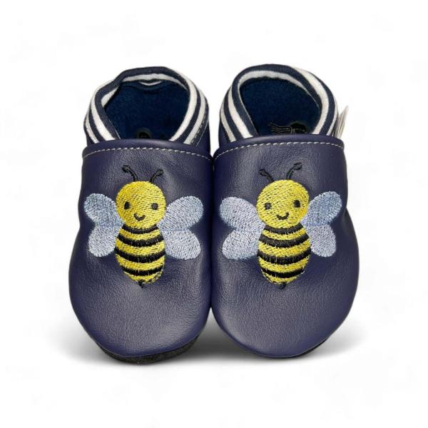 Krabbelschuhe Biene mit Softbündchen