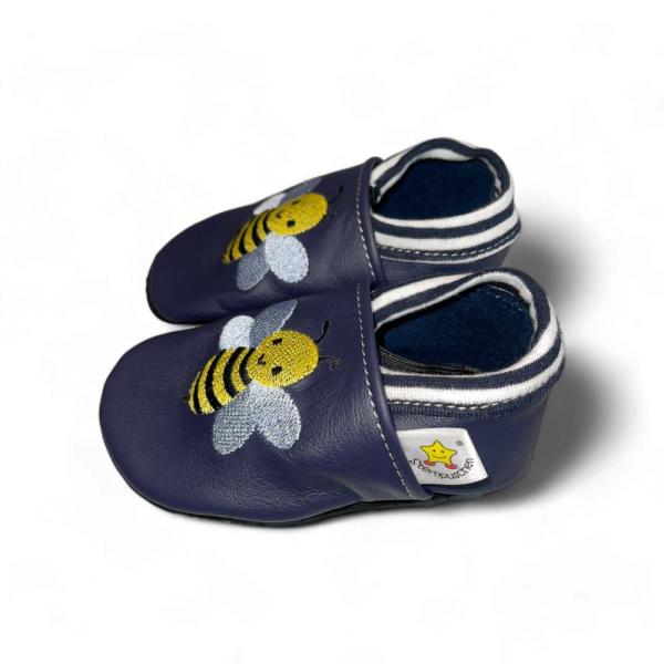 Krabbelschuhe Biene mit Softbündchen