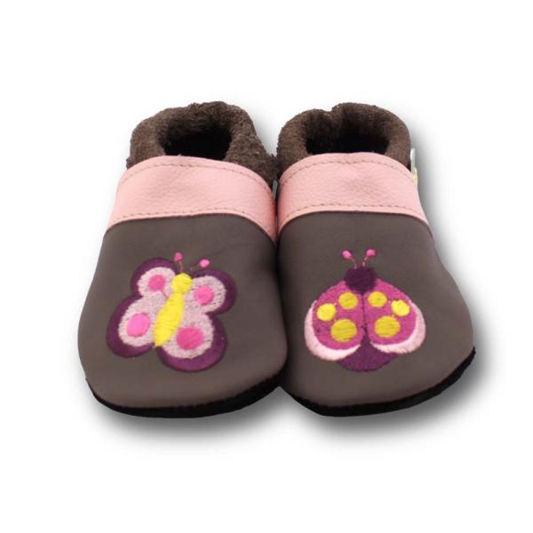 Krabbelschuhe Käfer auf braun