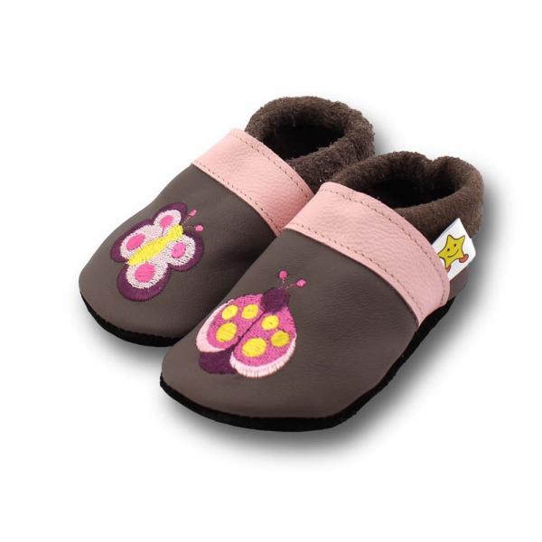 Krabbelschuhe Käfer auf braun