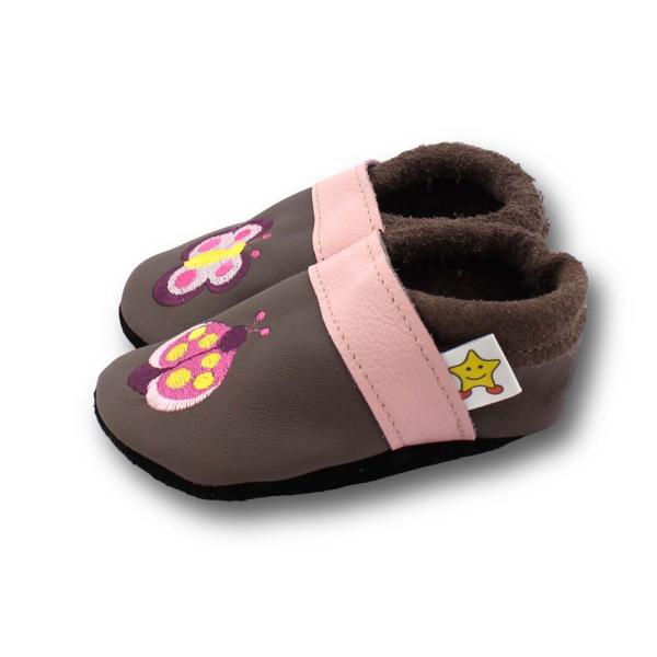 Krabbelschuhe Käfer auf braun
