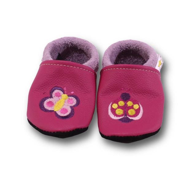 Krabbelschuhe Käfer auf pink