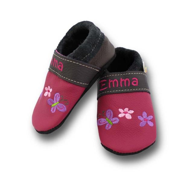 Lederpuschen Girl auf pink