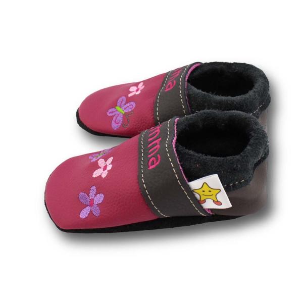 Lederpuschen Girl auf pink